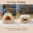 thumbnail image 5 of KASENTEX Cat Bed for Indoor Cats, 2-in-1 Cat House Pet Supplies for Large Cat or Small Dog - Animal Cave, Cat Tent with Removable Washable Pillow Cushion, 5 of 42
