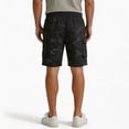 thumbnail image 4 of Homeyce Men's Cargo Shorts Multi Pockets Twill Elastic Waist Short Pants Drawstring Ripstop Straight Leg Cargo Shorts Casual Relaxed Fit Wild Outdoor Work Pants,Black L, 4 of 5