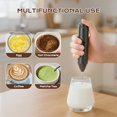 thumbnail image 5 of Milk Frother Wand Drink Mixer -6W Handheld Milk Frother Electric Whisk - Easy-Clean Stainless Steel Frother Wand & Mini Blender - Electric Coffee Frother for Milk Coffee Lattes, free Stable Stand, 5 of 12