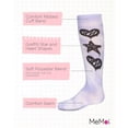 thumbnail image 3 of MeMoi  Tie Dye Graffiti Shapes Knee High Socks - Girls - Female, 6, Purple, 3 of 7