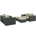 thumbnail image 3 of Modway Sojourn 5 Piece Outdoor Patio Sunbrella? Sectional Set in Canvas Antique Beige, 3 of 6