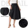 thumbnail image 3 of TEMOFON Skirts for Women Adjustable Waist A-Line Skirt Ice Silk Feel Skirt for Women Comfortable and Versatile Skirt, 3 of 4