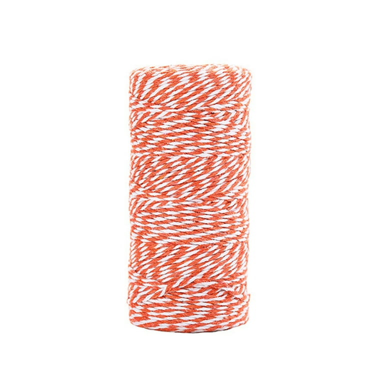 Augper Clearance Orange and White Twine String,Christmas Bakers Twine  String, 2MM Heavy Duty Packing String for DIY Crafts, Christmas Decoration,  Gift Wrapping, Craft Wrapping 