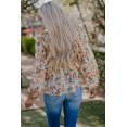 thumbnail image 1 of POGLIP Women's Multicolor Faux Two-piece Front Tie Floral Top, 1 of 6