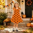 thumbnail image 2 of Kids Halloween Dress Long Sleeve Cute Print Tulle Dresses Casual Lace Soft Holiday Party Fall Winter Outfit, 2 of 5