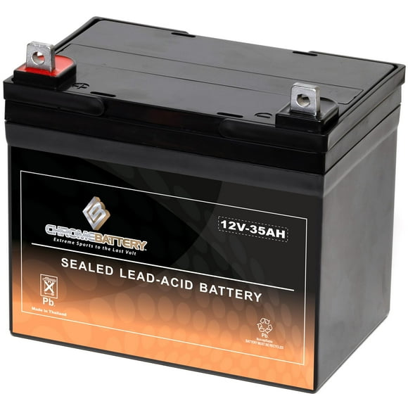 CB CHROMEBATTERY 12V 34AH T3 Batterie Sans Entretien pour Tondeuses à Gazon, Souffleuses à Neige, Énergie Solaire, Systèmes UPS, et Plus - Terminal Écrou et Boulon (T3)