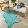 thumbnail image 4 of Home Soft Things Heavy Faux Fur Rug - Blue Turqoise - 24" x 36", 4 of 8