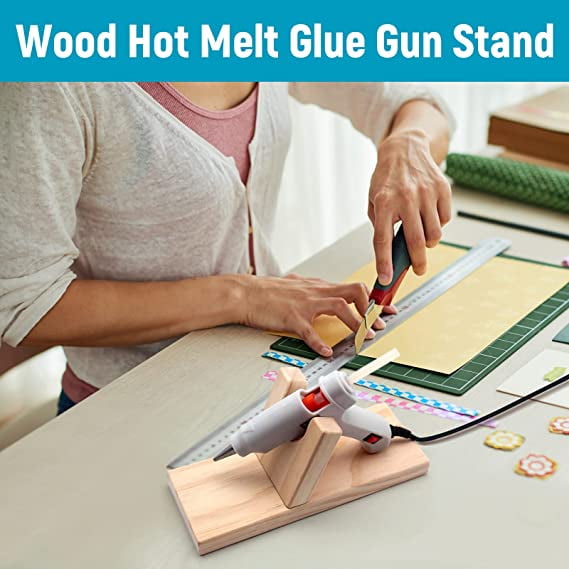 Hot Glue Gun Stand, Hot Glue Gun Holder, Wooden Glue Gun Holder