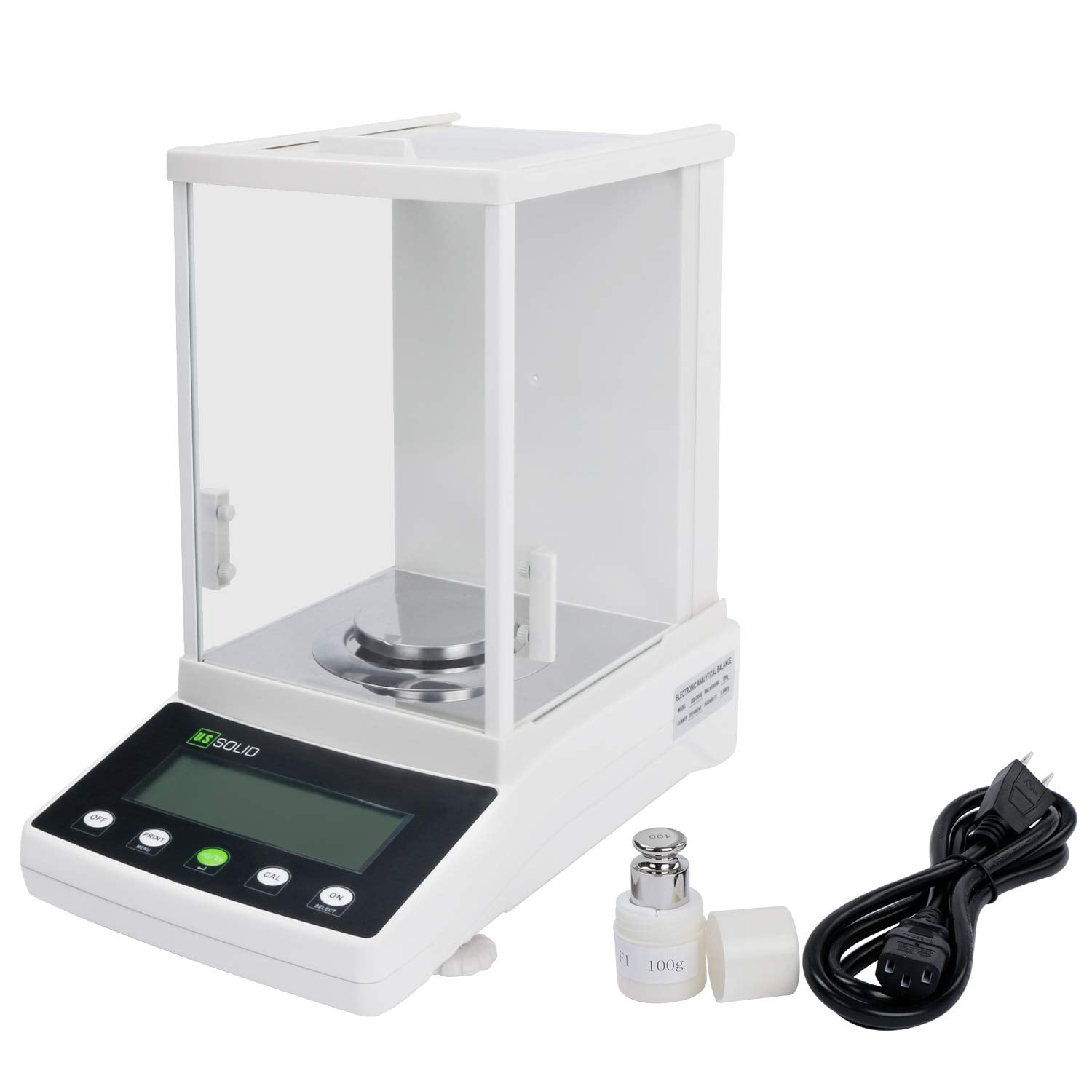 U.S. Solid Digital Analytical Balance 220g x 0.0001g/0.1mg Electronic Lab Precision Scale with Electromagnetic Force Sensor, 4 Units Available, RS232 Interface, Button Operation
