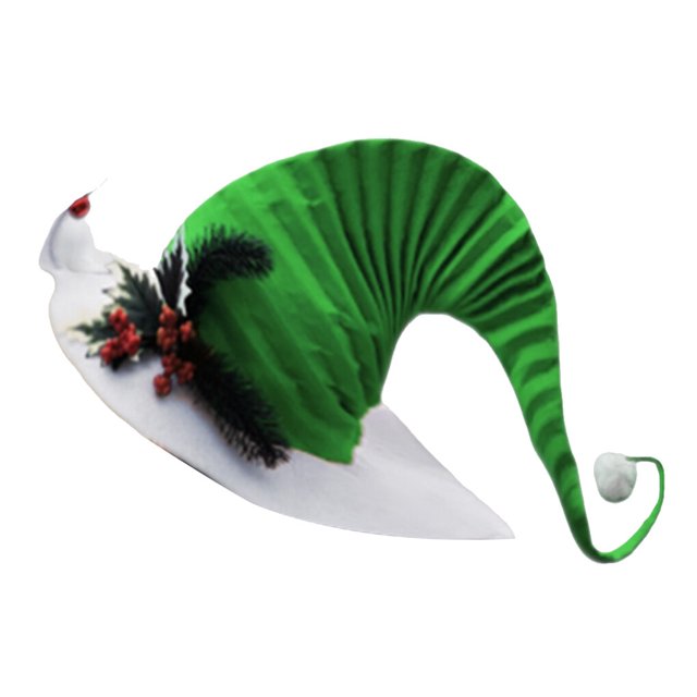 Matsuzay Sombrero de Navidad para celebración de vacaciones, accesorio para la cabeza, adorno de vestir para hombres y mujeres, gorros de Kits de decoración para fiestas Verde