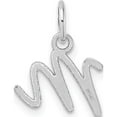thumbnail image 3 of 14K White Gold Uppercase Letter M Initial Charm(Length 16) - Jbsp, 3 of 5