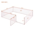thumbnail image 5 of Bellemave Queen Size Metal Floor Bed Frame, Montessori Bed with Safety Guardrails and Door, No Weight Limit and Easy Assemble Playhouse Queen Bed for Toddler/Girls/Boys (Pink), 5 of 7