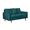 Dark Cyan, variant on 56" Mid-Century Velvet Round Arm Loveseat with Storage Pockets & Pillow