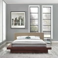 thumbnail image 1 of Modway Freja Queen Fabric Platform Bed in Walnut Latte, 1 of 8