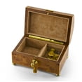 thumbnail image 2 of Handcrafted 30 Note Wood Tone Floral Inlay Treasure Chest Musical Jewelry Box - 5th Symphony (Beethoven), 2 of 2