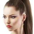 thumbnail image 3 of Galaxy Gold 4.95 Carat 14k Solid Gold Grape Peridot Earrings (Rose Gold, Peridot), 3 of 3