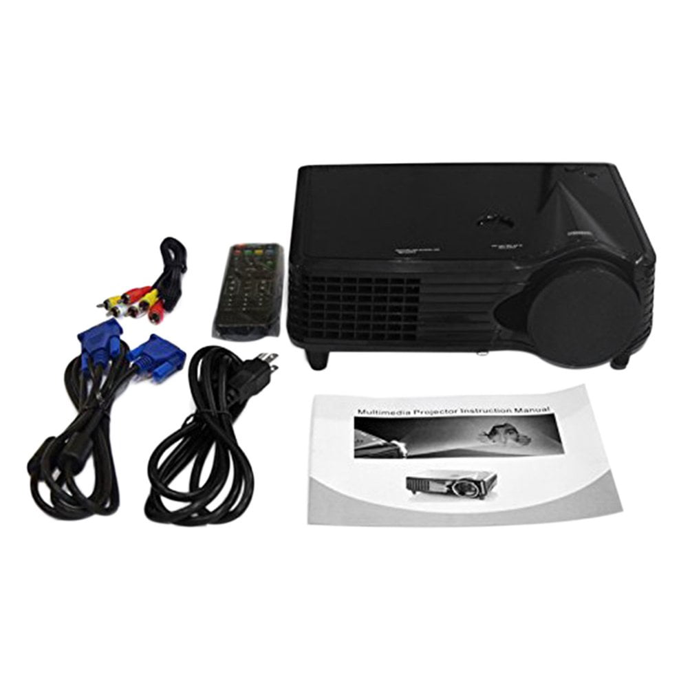 Jeir Lightweight Compact and Portable High definition LCD LED Projector 800*480 2000 Lumen HD