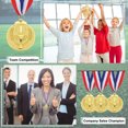 thumbnail image 7 of Uxcell Award Metals, Prize Medals Trophy Winner Medals with Neck Ribbon Gold, 7 of 7