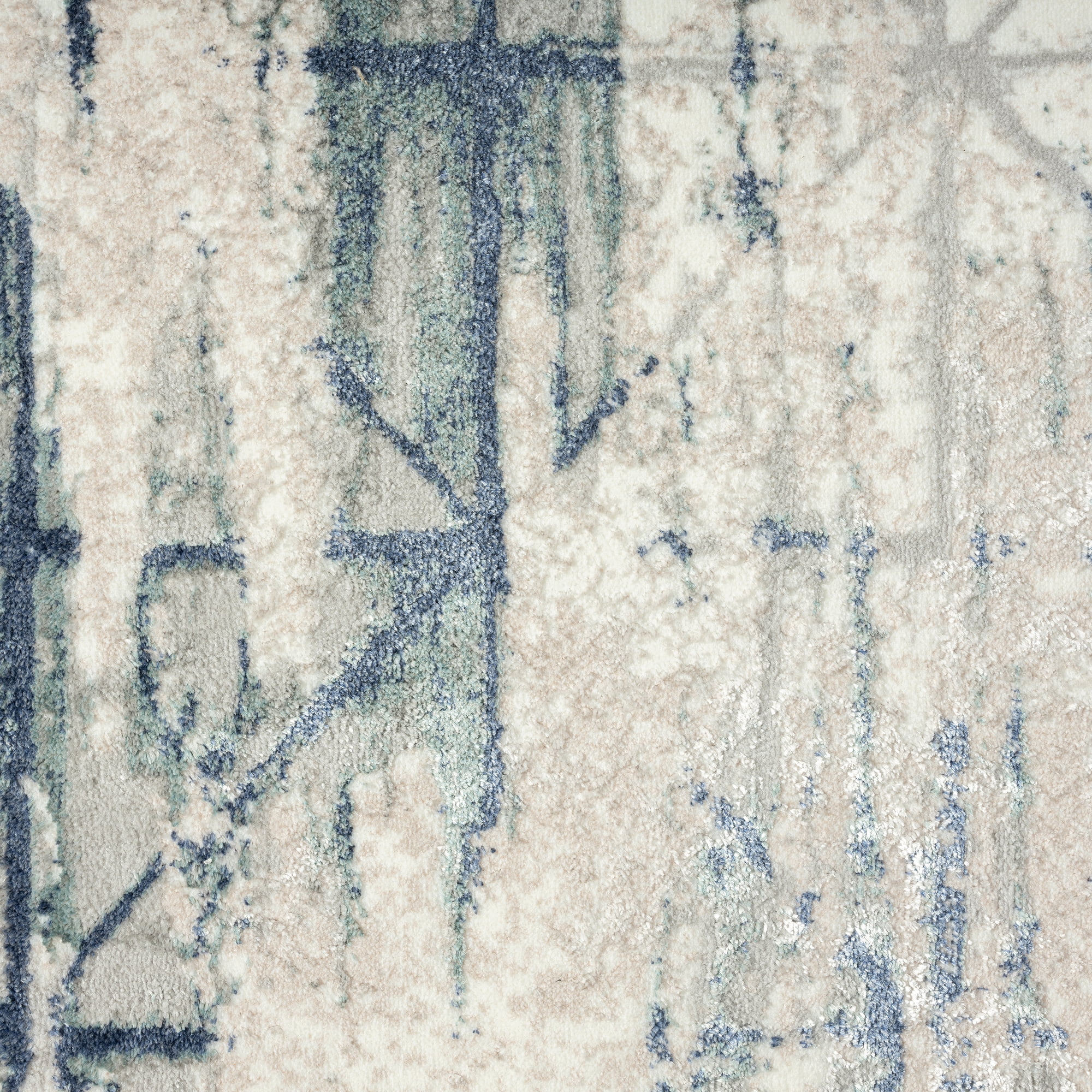 Ox Bay Bethany 2'2" x 3' Blue/Gray Diamond Durable Indoor Area Rug