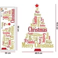 thumbnail image 3 of Christmas Decorations Clearance for Home, Indoor, Wall Stickers " Merry Christmas Decor" Wall Murals Decals Living Room Children Nursery Restaurant Cafe Hotel Home Decor (English Quote Christmas Tree), 3 of 3