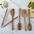 thumbnail image 5 of Cook with Color 12-Inch Natural Wood Spaghetti and Pasta Server Spoon, 5 of 5