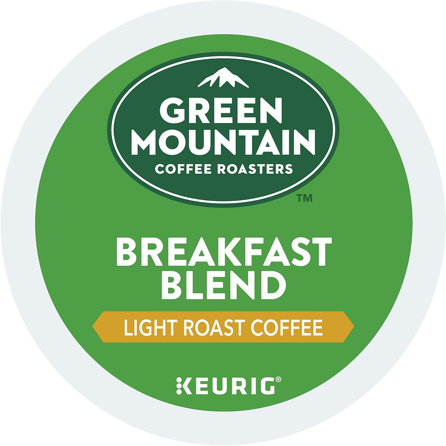 Green Mountain Coffee Roasters Breakfast Blend K-Cup Coffee Pods, Light Roast, 100 Count