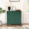 thumbnail image 5 of HLR Accent Cabinet with 3 Drawers and Door, Wooden Storage Cabinet with Shelves, Sideboard for Living Room, Entryway, Green, 5 of 7