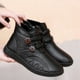 thumbnail image 3 of Botines para mujer de mujer informales para caminar los últimos de mujer deportivos informales de invierno botas de nieve gruesas de felpa informales (Black 6.50), 3 of 6