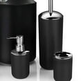 thumbnail image 3 of Accesorios de baño, bote de basura, soporte para cepillo de dientes, accesorios de baño de hotel negros, accesorios de baño de hotel, durabilidad extendida, 3 of 8