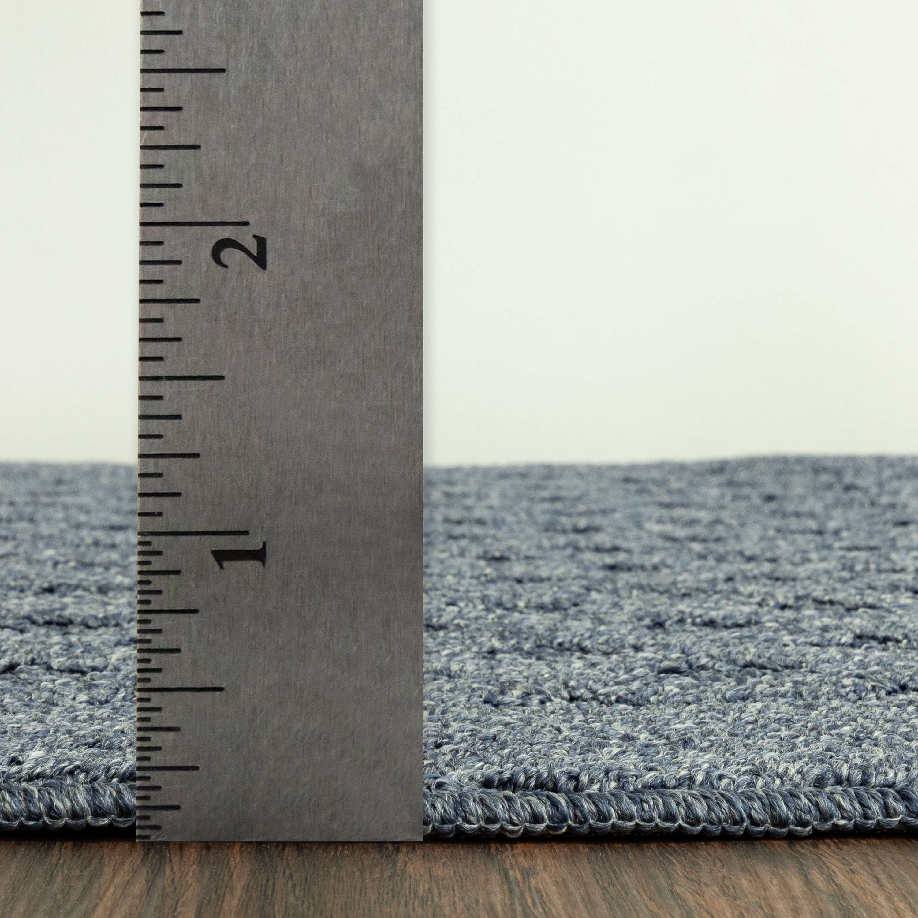 Mainstays Dylan Solid Diamond Olefin Navy Blue Indoor Runner Rug, 2'x6'
