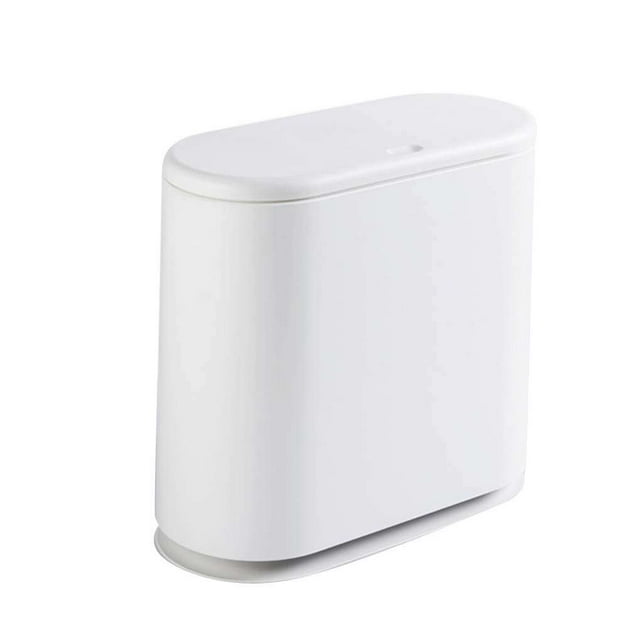 Pressing Plastic Waste Bins Household Bathroom bins Plastic Lid Bathroom Garbage Can Simple Rubbish Dustbin