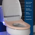 thumbnail image 6 of Bio Bidet BB-2000 Bidet Toilet Seat Bundle, Warm Water, Air Dryer, Heated Seat, Slow Close Lid, Night Light, for Round Toilets, 6 of 11