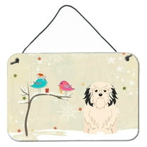 Carolines Treasures BB2491DS812 Christmas Presents between Friends Lowchen Wall or Door Hanging Prints  8x12 multicolor