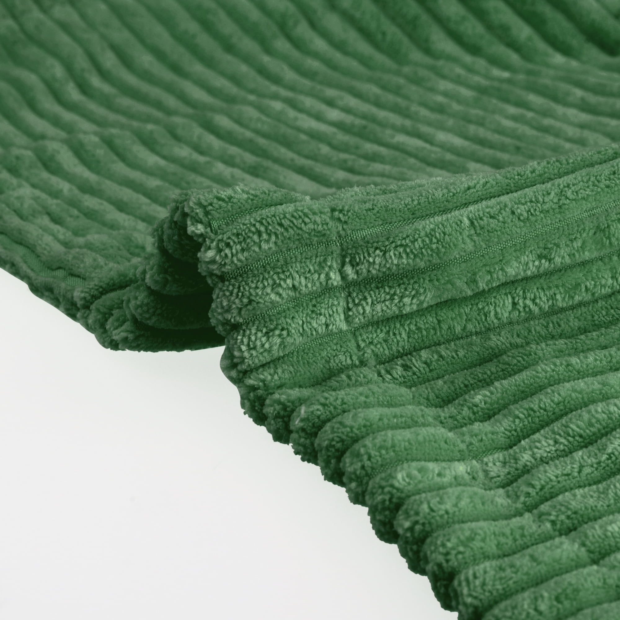 Unique Bargains 4 Pcs Solid Corduroy Throw Pillow Covers Wide Bordered Pillowcase Green/Grey 18" x 18"