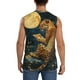 thumbnail image 4 of Fotbe Leopard Reading Tarot Cards Men's Camiseta sin Mangas Estampada para Hombres, Playera Casual para Gimnasio, Entrenamiento, Playa-Medium, 4 of 7