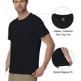 thumbnail image 4 of wirarpa Mens 2 Pack Cotton Crew Neck T-Shirts Short Sleeve Summer Tops Fashion Basic Tees Black Size 2X-Large, 4 of 6