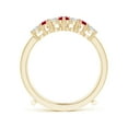 thumbnail image 2 of ANGARA Natural Ruby and Diamond Sunburst Ring Wrap in 14K Yellow Gold for Women (Size-2.6mm) | July Birthstone, Birthday, Anniversary, Jewelry Gift for Women | Natural Ruby Ring, 2 of 11