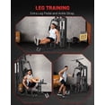 thumbnail image 4 of Home Gym Equipment – Multi-Function 150 lb Stack – Full Body Strength Machine – High/Low Pulley, Leg Press & Butterfly Arms – Adjustable Bench – Resistance Workouts – Black, 4 of 7
