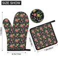 thumbnail image 3 of Pioneer Flower Floral Print Pattern 1-Pack Oven Mitts Set, Heat Resistant Kitchen Gloves, 7.7" X 12", 3 of 6