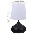 thumbnail image 2 of UPOUART Small Bedside Table Lamp Cloth Black 1Pc Modern Indoor Use Lamp, 2 of 4