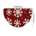 thumbnail image 3 of HCBY Merry Christmas Half Round Door Mat, Soft Non Slip Semi Circle Bath Rug, Xmas Snowflakes Welcome Doormat, Entryway Rugs for Front Door Living Room Bathroom(D,23.6"x15.7"), 3 of 6