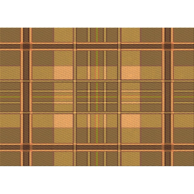 Ahgly Company Machine Washable Indoor Rectangle Transitional Saddle Brown Area Rugs, 8' x 12'