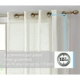 thumbnail image 3 of THD Natalie Faux Linen Semi Sheer Privacy Sun Light Filtering Grommet Window Panels, Pair, 3 of 4