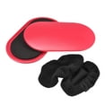 thumbnail image 1 of Unique Bargains Exercise Core Sliders, Oval Glider Discs with Feet Covers, Dual Sided, Home Gym, Red, 2Set, 1 of 6