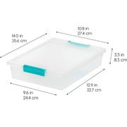 IRIS 6 Qt Plastic Stackable Storage Bin, Clear, 3Pk
