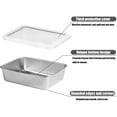 thumbnail image 2 of 6X Stainless Steel Containers for Food Storage,Food Storage Bento Box Container,Leak Proof Silicone Lid Dishwasher Safe, 2 of 6