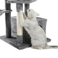 thumbnail image 7 of Demi Bonn 44" Multi-Level Cat Tree Tower Cat Condo with Scratching Posts, Jump Platform Top Perch, Hammock and Dangling Ball, Gray, 7 of 7