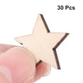thumbnail image 2 of Unique Bargains Wooden Star Shaped DIY Craft Christmas Tree Ornaments Beige 20 x 20mm 30 Pcs, 2 of 3