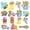 Yellow, variant on ZMKIAG 36 Pcs Spring Flower Wooden Ornaments Set - Sunflower and Tulip Easter Tree Decorations, Floral Gnome Hanging Wood Cutout Pastel Spring Decor for Home Decorations and Small Tree Party