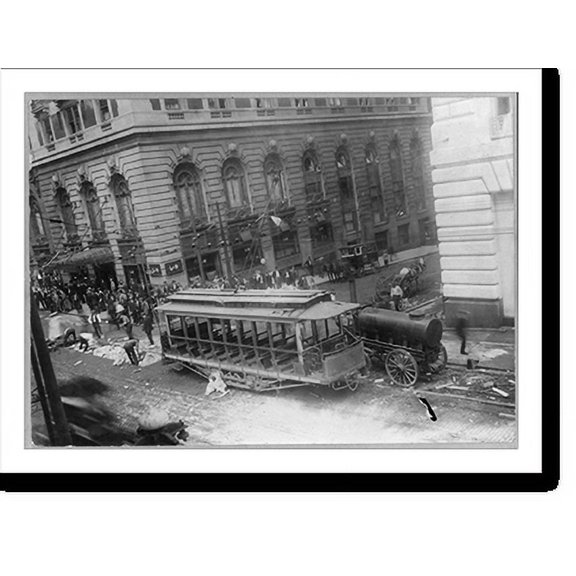 Historic Print, Strikes - Street Cars, Cincinnati O. May 20, 1913, 16" x 20"